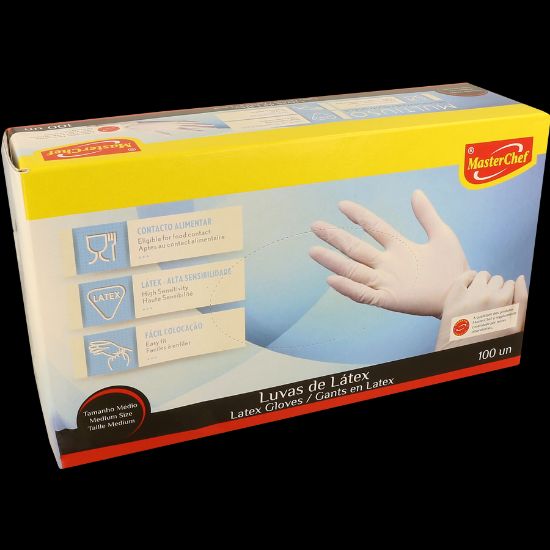 Imagem de LUVAS MCHEF DESC LATEX M 100UN
