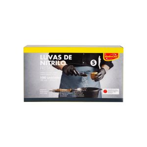 Imagem de LUVAS DESCART NITRILO PRETAS MCHEF S 100