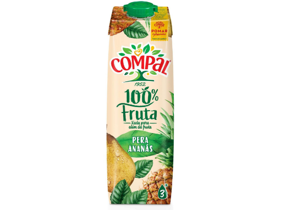 Imagem de SUMO COMPAL 100% FRUTA PERA/ANANÁS 1L