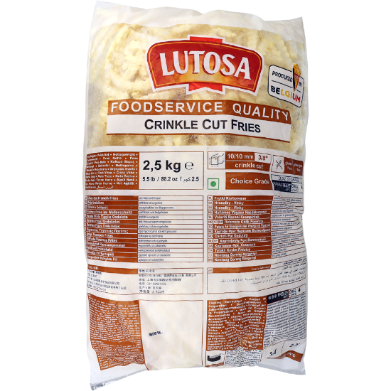 Imagem de Batata Crinkle Palitos Ondulados LutosaCongelada 2,5 Kg