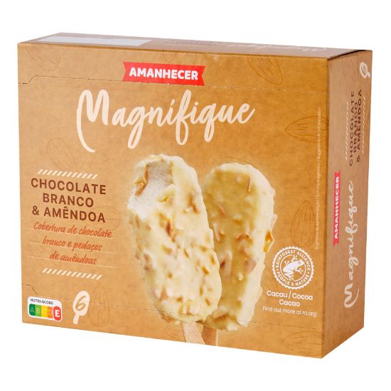 Imagem de Gelado Amanhecer Magnifique ChocolateBranco e Amêndoa 6 X 120 Ml