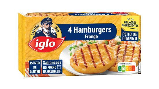 Imagem de Hambúrguer de Frango Iglo Sem Glúten 240 G Congelado 4 Un