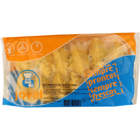Imagem de Pastéis de Bacalhau Joval 360 G Cong12Un 12Un