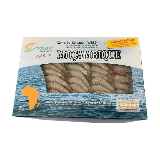 Imagem de Camarão Selvagem Moçambique Mar Fresco +120 Cong 2 Kg