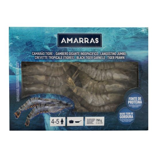 Imagem de Camarão Selvagem Black Tiger 21/30 Cong 750 G