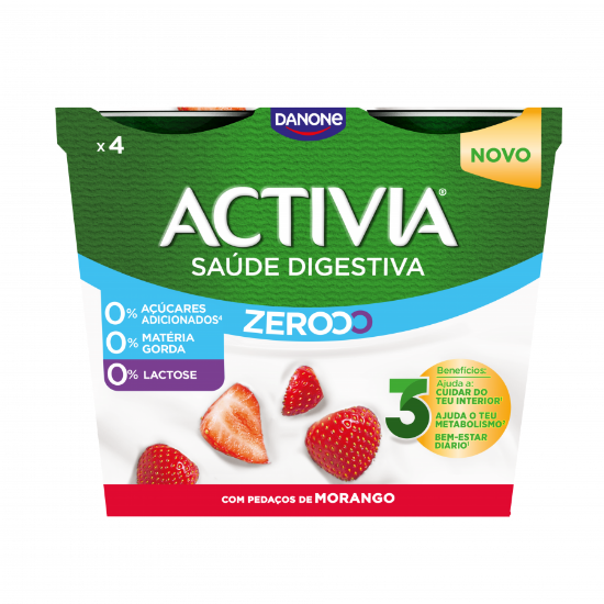 Imagem de Iogurte 000% Activia Morango 4X115G