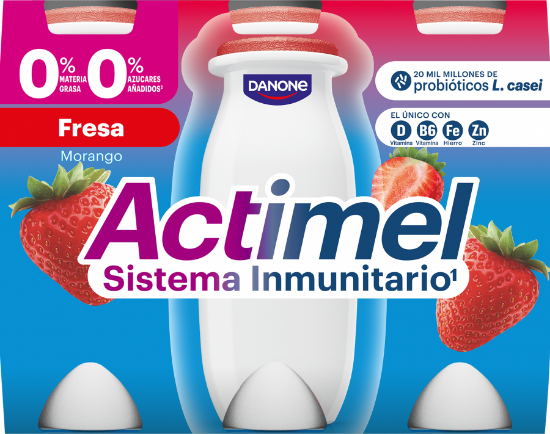 Imagem de Iogurte Líquido Morango 0% Actimel 6 X100 G