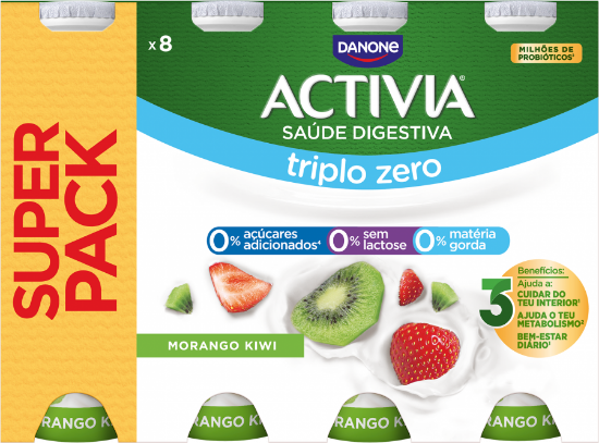 Imagem de Iogurte Líquido 0% Activia Morango/Kiwi8 x 155 G