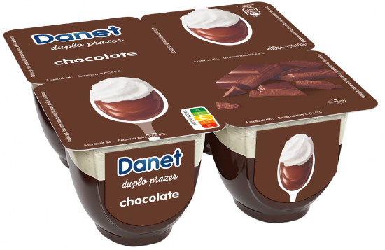 Imagem de Sobremesa Láctea de Chocolate Duplo Prazer Danet 4X100 G