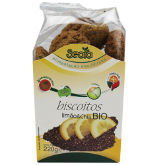 Imagem de BISCOITOS BIO LIMÃO CHIA SEARA 220G